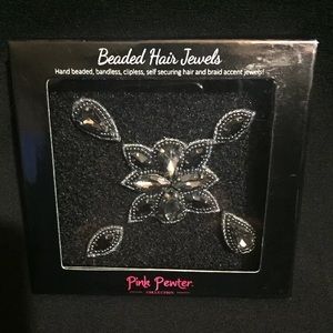 Pink Pewter Hair Jewels 5 Pc set